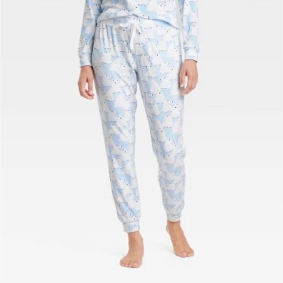 Target Polar Bear Soft Holiday Matching Family Pajama Set Wondershop™ Blue Large - Picture 3 of 13